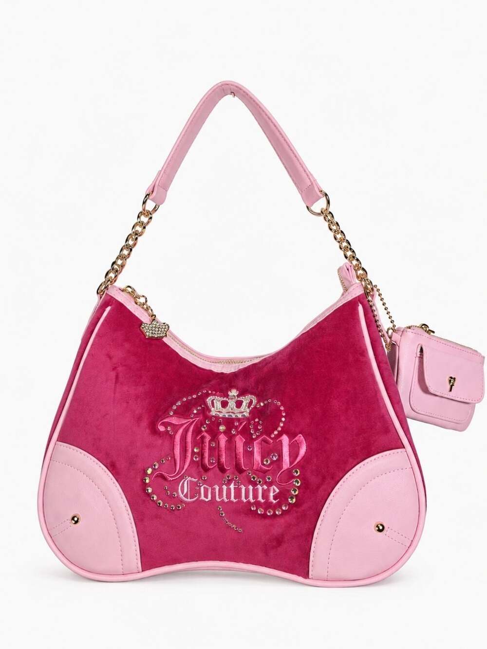 Juicy Couture Dreamy Juicy Shoulder Bag in Raspberry Tart/Lt Pink